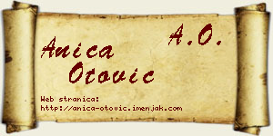 Anica Otović vizit kartica
